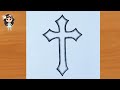 How To Draw A Holy Cross Easy Easter Drawing Cross Drawing Cross Easy Drawing