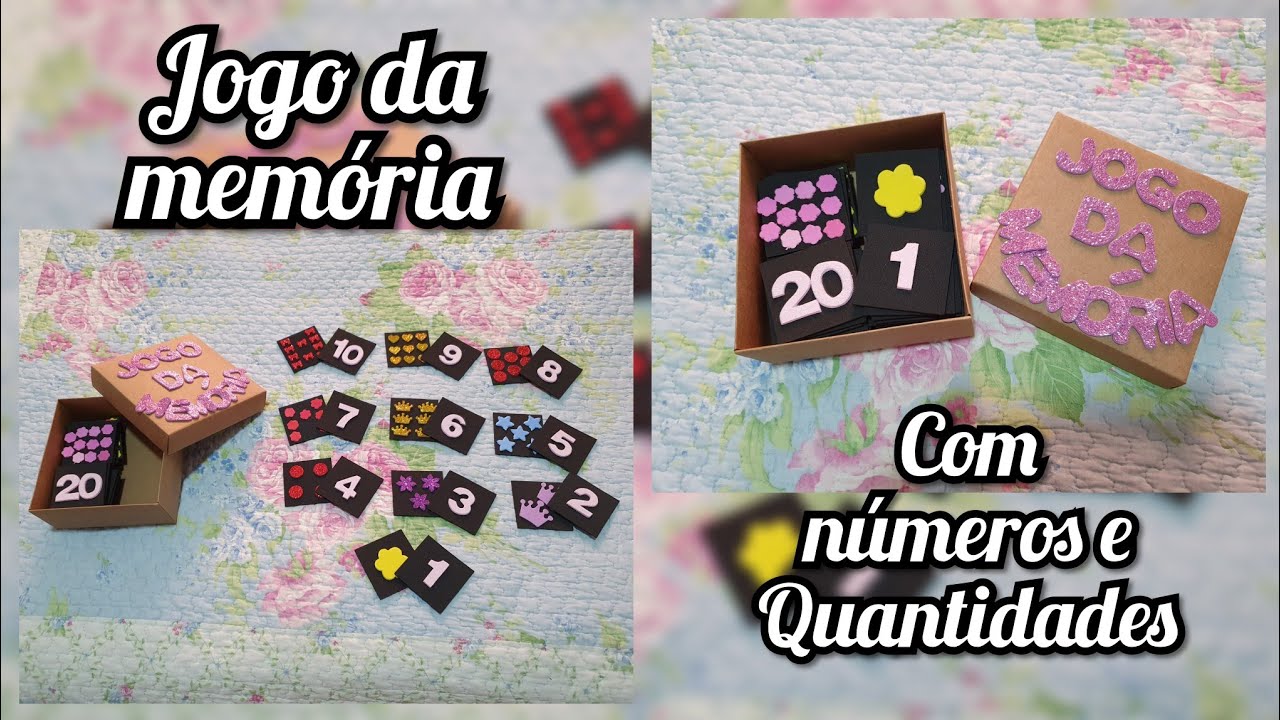 Jogo MEMÓRIA dos Números  Atividade de Alfabetização Matemática