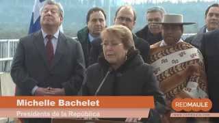 Presidenta inauguró puente Maule que une San Clemente y Colbún