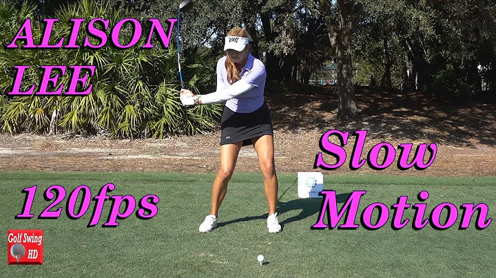 ALISON LEE 120fps SLOW MOTION FACE ON DRIVER GOLF ...