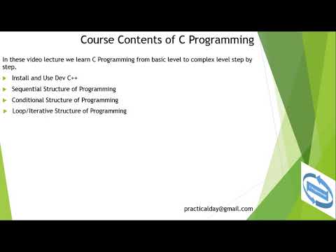 Course Content Of C Programming tutorial 1