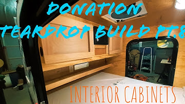 How to Build a Teardrop Camper. Part  8. INTERIOR CABINET FACE & DOORS. (Donation Build)
