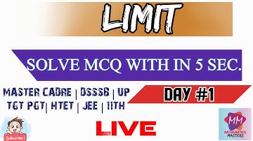|| LIMIT,CONTINUITY, DIFFERENTIABILITY || DAY #1 || #mastercadre #htet #Dsssb #mathematicsmasters