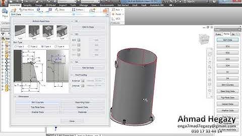 3D pressure vessel design software using the Library to create a tower