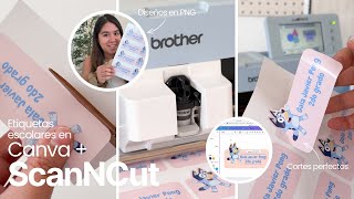 ETIQUETAS ESCOLARES en Canva + ScanNCut