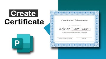 How to create a certificate using Ms Publisher