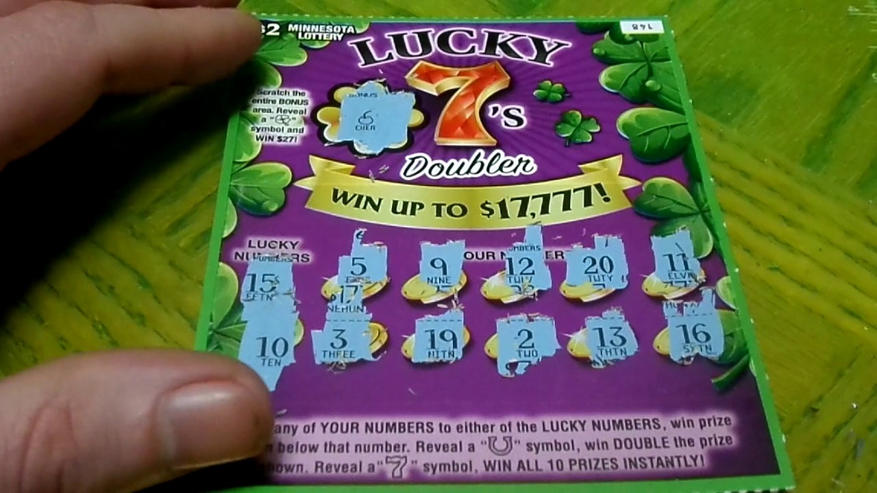 $2 Lucky 7's Doubler Minnesota Scratch Off Lottery Ticket