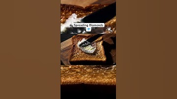 Spreading Diamonds on Toast! 💎.          #asmr #oddlysatisfying