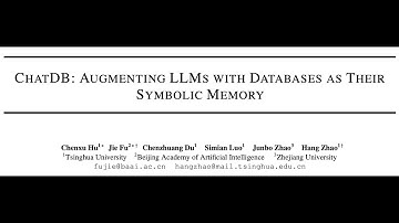 ChatDB: Augmenting LLMs with Databases as Their Symbolic Memory