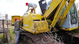 People said this was the CRAZIEST way to try and crank this EXCAVATOR!