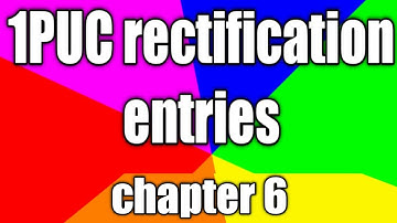 Chapter-6  Rectification entries  (Kannada)