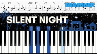 Silent Night by Franz Xaver Gruber EASY Piano Tutorial Misc. Christmas Carol