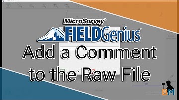 MicroSurvey FieldGenius How To: Adding a Comment to the Raw File | Bench Mark