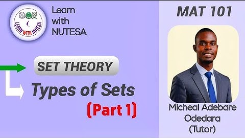 Types of Sets (Part 1)