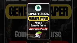 HP SET 2026 🔥 General Paper-1 | Complete Course | Join Now