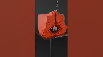 Satisfying Impact: Metal Ball vs Cube | Blender Simulation