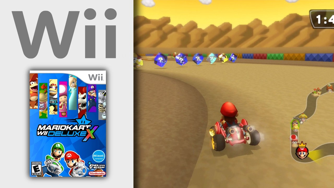 Mario Kart Wii Deluxe X - SNES Flower Cup - Wii