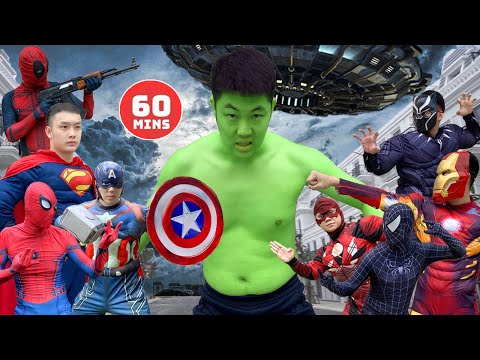 Hulk vs Spiderman vs Superman vs Iron man vs She-Hulk : Superheroes Epic Battle 2 (Compilation #