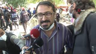 Çocuklarıyla Enkaz Altında Kalan Karısının Sesini Duyan Adamın Sevinci Böyle Görüntülendi