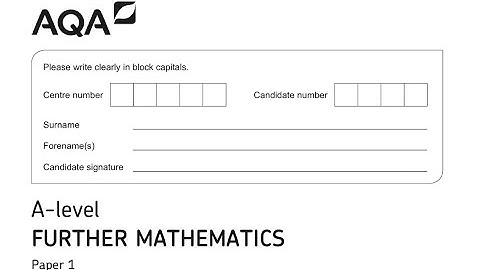 AQA A-level Further Mathematics Paper 1 June 2019 - Detailed Walkthrough Part 5
