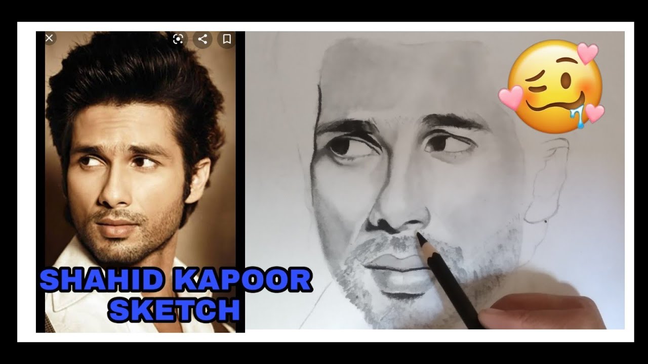 SHAHID KAPOOR PENCIL SKETCH. YouTube