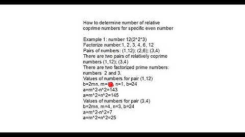 Number b - even number with two prime factors, primitive pythagorean triples