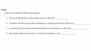 CPM Math 8 Problem 9-109