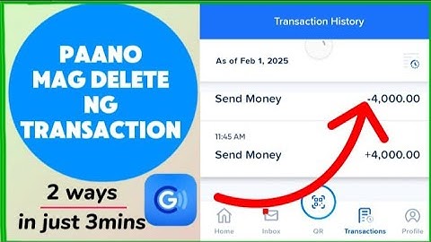 How to delete transaction history in gcash