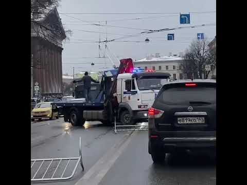 Видео: протестующий ударил полицейского 23 января 2021 г.