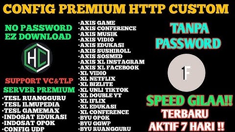 Config Http Custom Terbaru| XL Edukasi| Axis Edukasi| Axis Game| Conference| ILPED| OPOK| Config UDP