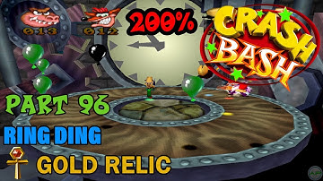 Crash Bash - 200% Walkthrough - Part 96: Ring Ding (Gold Relic Challenge) - 1080p 60 fps