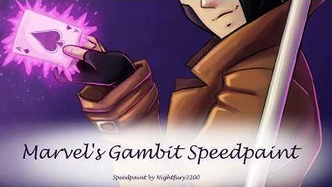 X-men Gambit Fan Art Speedpaint - Drawing My Old Faves  Pt-1