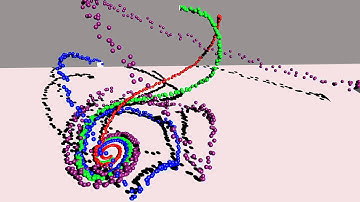 Moving particles simulation animation