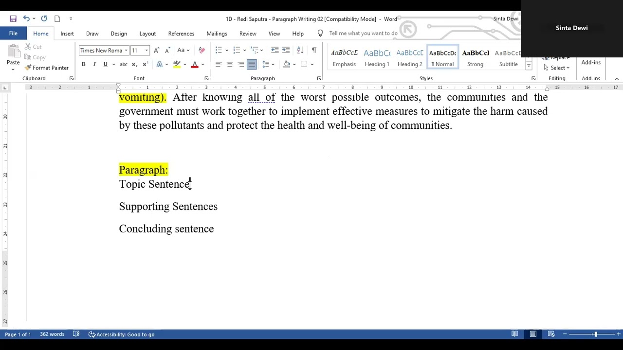 Paragraph Development