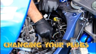 Changing Spark Plugs On Your Sport Bike (GSXR) How To Change Spark Plugs On Suzuki Gsxr600 And 750 K6 K7