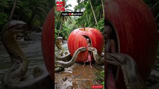 🍎😍 poor Old man's giant Apple palace under Royal lifestyle 😱🙊#applehouse #AI shorts #cartoon #videos