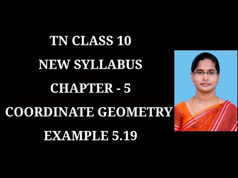 10th Maths Ch-5 Coordinate Geometry | Example 5.19 | Samacheer One plus One channel