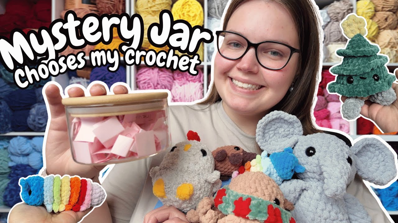 MYSTERY JAR выбирает, что я вяжу крючком! 🐛