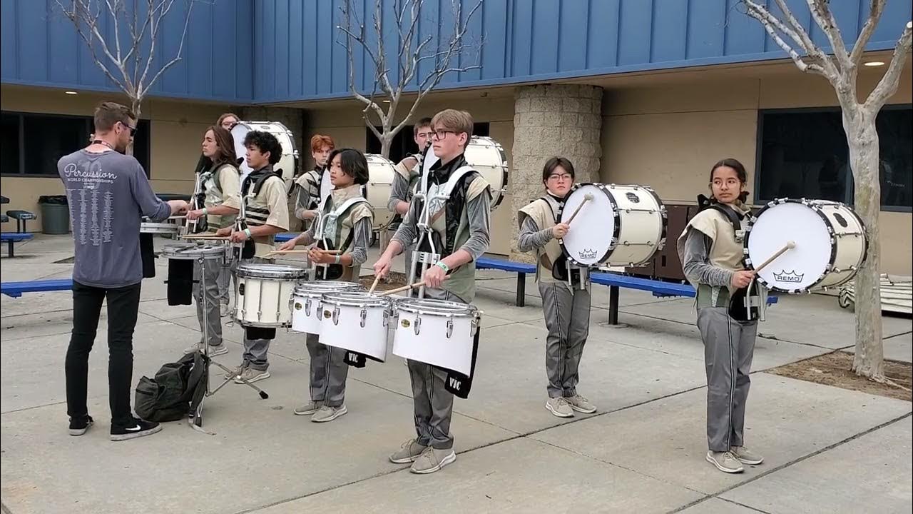 Glendora HS Drumline Battery Temescal 3/19/23 Show Music 1 YouTube