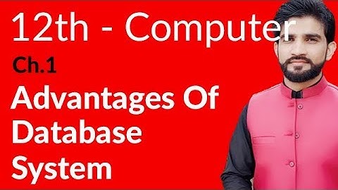 ICS Computer Part 2, Ch 1 - Advantages of Database System - Inter Part 2 Computer
