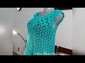 Blusa color agua Crochet