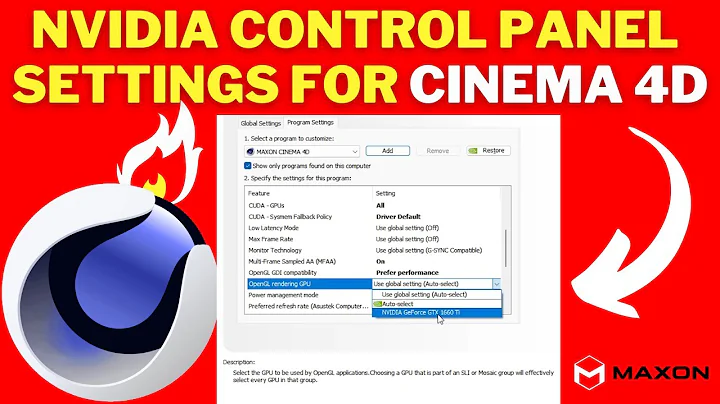 Best NVIDIA Control Panel SETTINGS For Cinema 4D | Fix MAXON CINEMA 4D Not Using GPU To Render 2024