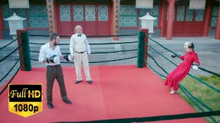 [Kung Fu Movie] Competition in the ring, the kung fu girl kicks away the Japanese samurai!