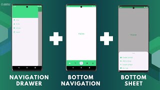 Navigation Drawer Bottom Navigation Bottom Sheet In Jetpack Compose Android Studio