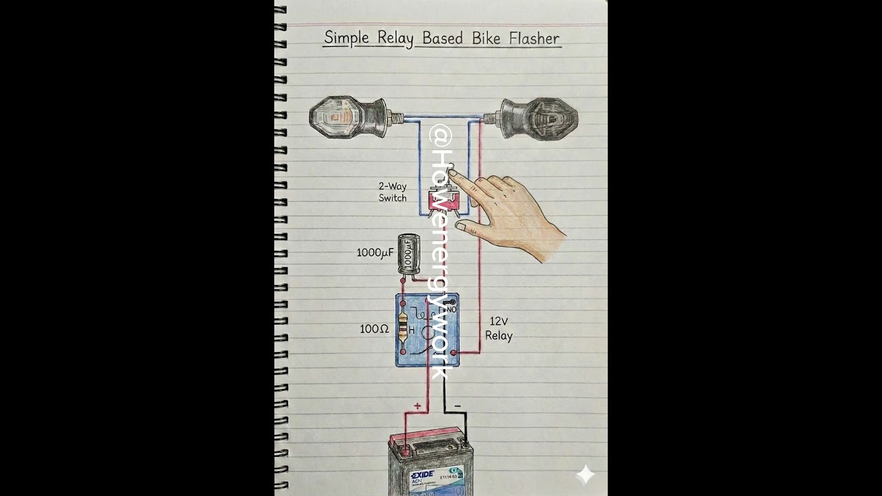 simle relay bike basic flasher