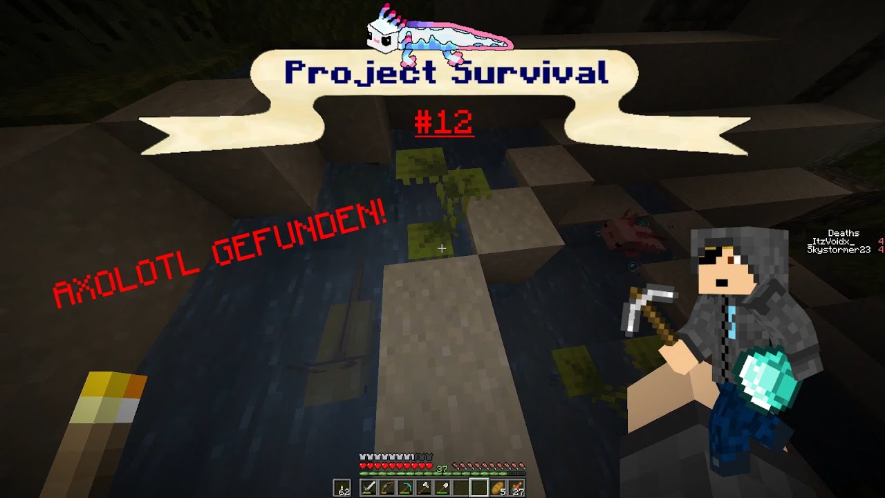 Axolotl In Der Lush Cave Minecraft Project Survival 118 12 Youtube
