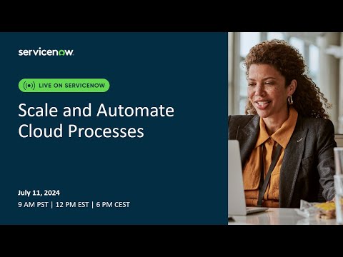 Organizations are looking to scale their cloud transformation by simplifying and automating complex cloud processes. Catch a live demo and learn how ServiceNow can help you speed cloud adoption with cloud workflows that automate cloud service delivery, continuous governance, and cost controls. Walk away with step-by-step guidance for getting started with automated cloud processes.