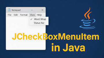 Java GUI: JCheckBoxMenuItem maken en gebruiken in Java Swing | #14