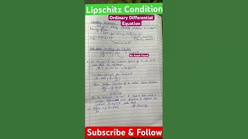 Lipschitz Condition | Ordinary Differential Equation #shorts #csirnet #ode