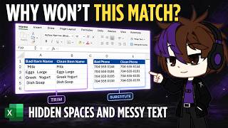 Celebrity Excel — How to Clean Messy Text with TRIM and SUBSTITUTE Profile